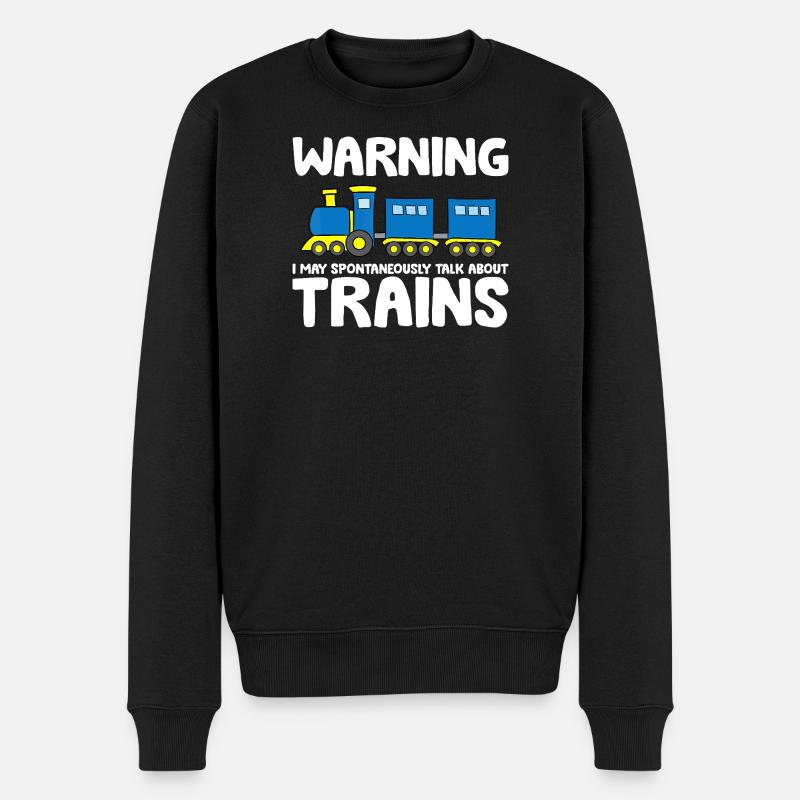 Spontaneous Train Talk Tee - Men's Premium Organic Jumper - black