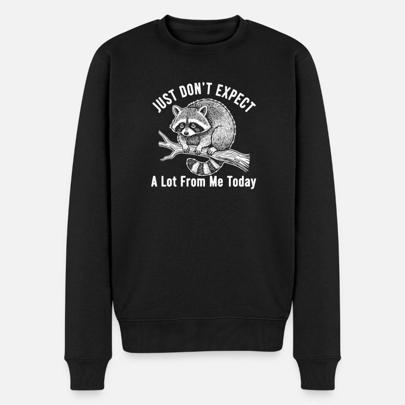 Biberstimmung: Heute nicht - Männer Premium Bio Pullover - Schwarz