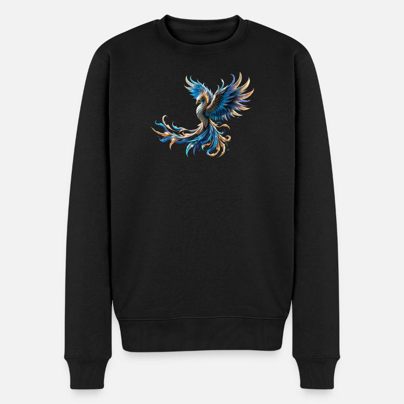 Phénix Bleu Feu - Pull Premium bio Homme - noir