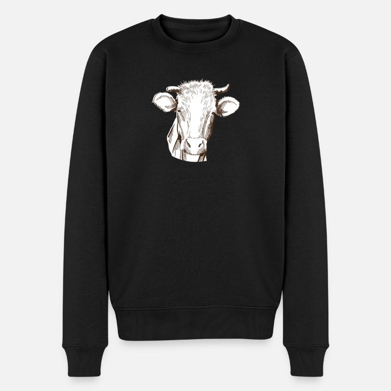 Vache - Pull Premium bio Homme - noir
