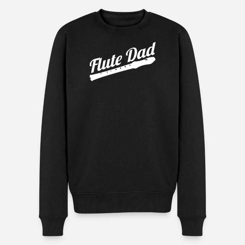 Père flûtiste - Pull Premium bio Homme - noir