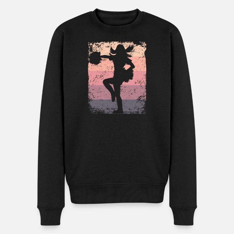 Cheerleader Cheer Mom Cheerleading - Männer Premium Bio Pullover - Schwarz