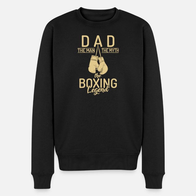 Papa Boxlegende Tee - Männer Premium Bio Pullover - Schwarz