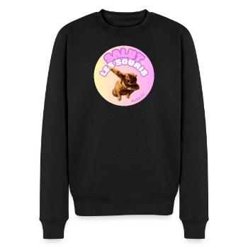 Salut les souris #loulou - Pull Premium bio Homme - noir - Devant - Nico (187cm)