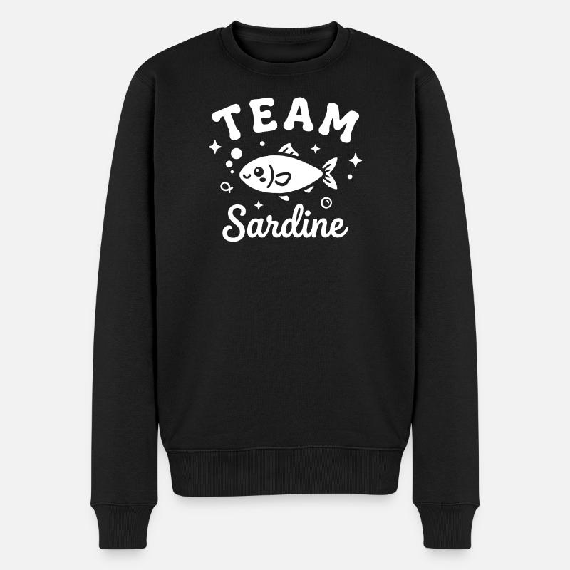 Équipe Sardine - design nautique - Pull Premium bio Homme - noir