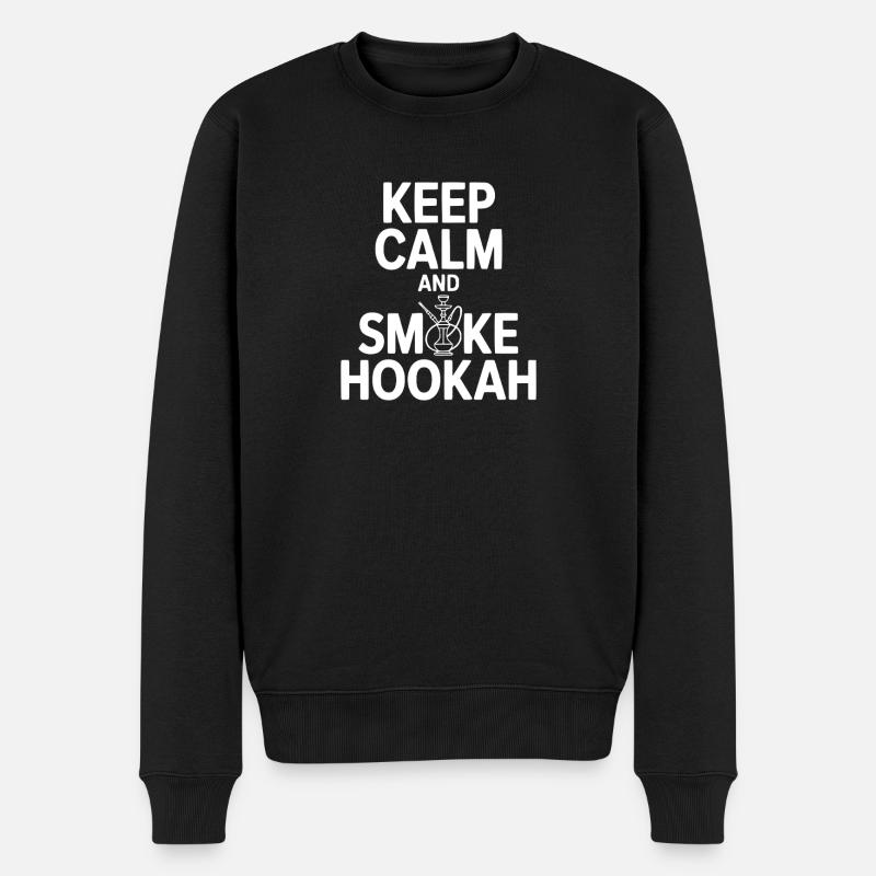 Keep Calm And Smoke Hookah - Men's Premium Organic Jumper - black