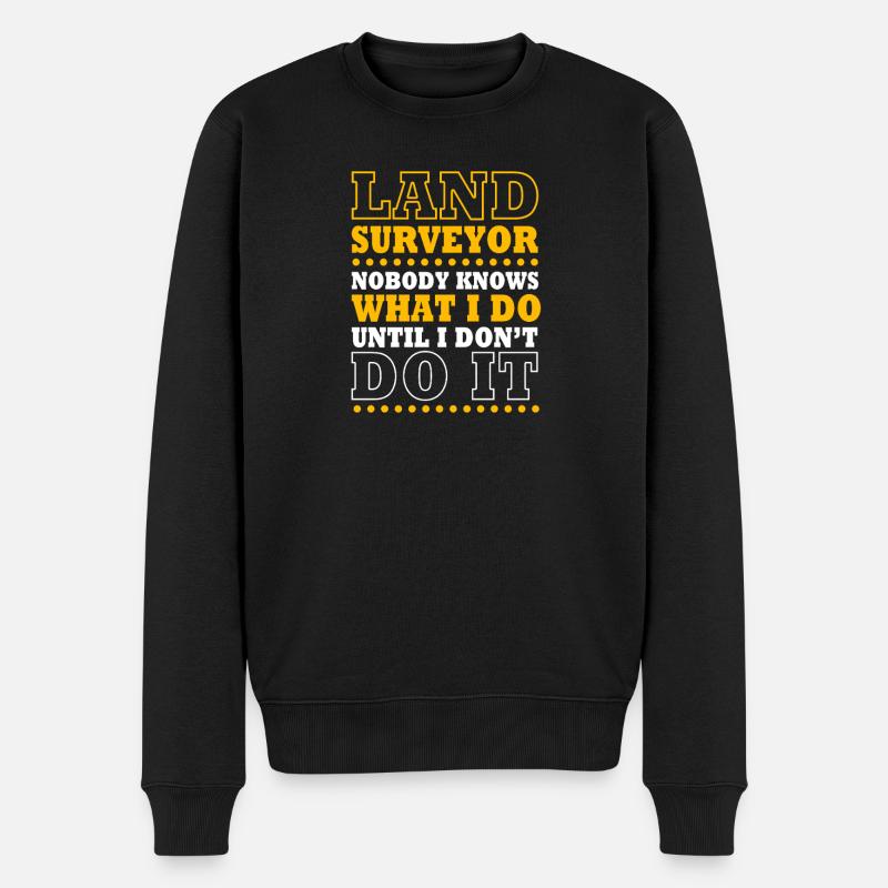 Landvermesser - Männer Premium Bio Pullover - Schwarz