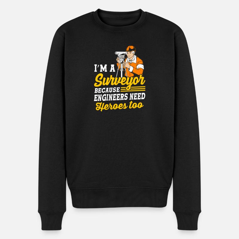 Géomètre - Pull Premium bio Homme - noir