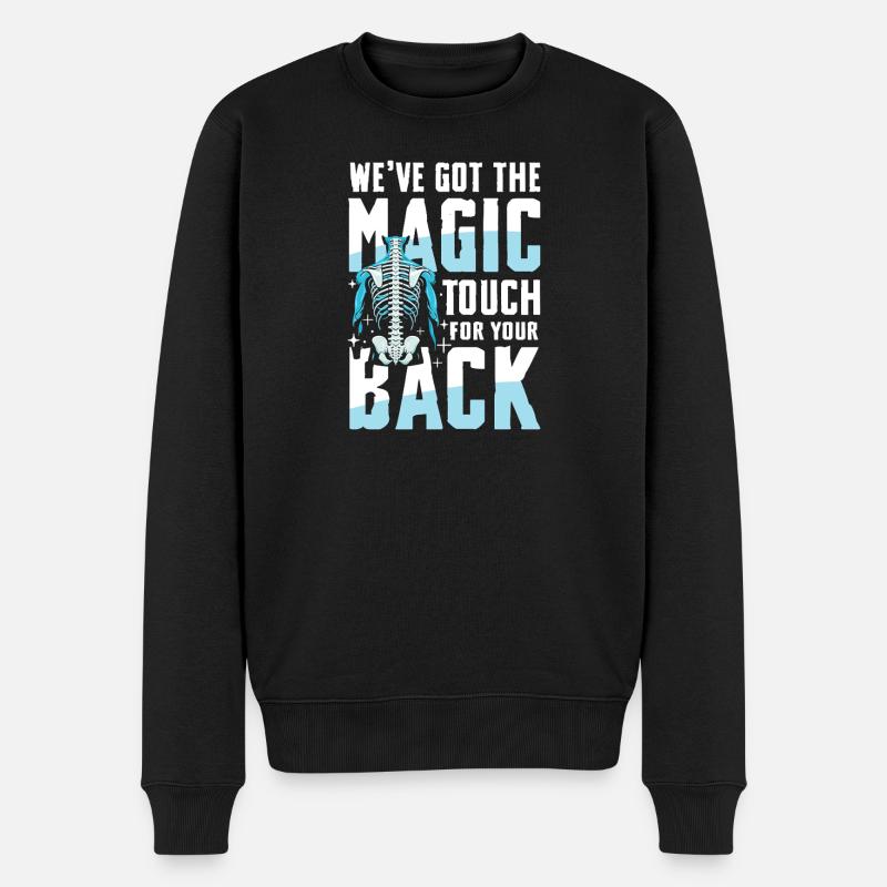 Toucher magique pour votre dos - Anatomie - Pull Premium bio Homme - noir