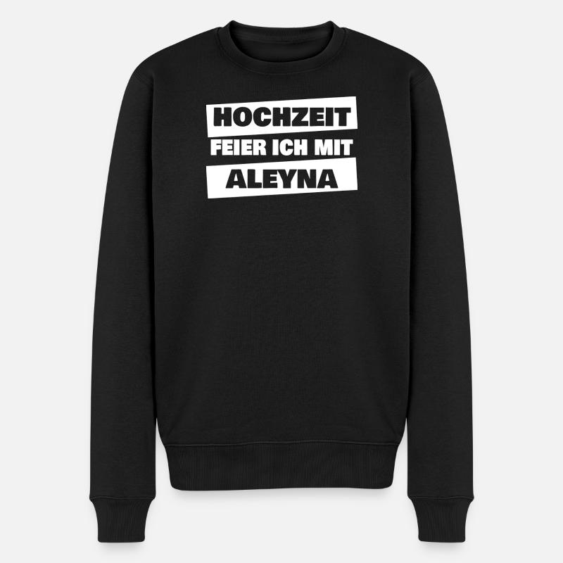 Heiraten Aleyna - Männer Premium Bio Pullover - Schwarz