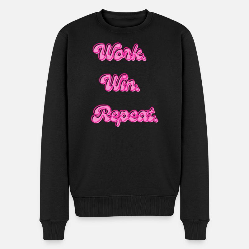 Work Win reprend Retro Neon - Pull Premium bio Homme - noir