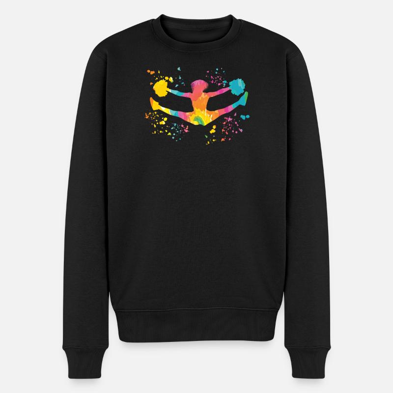 Cheerleader Cheer Mom Cheerleading - Männer Premium Bio Pullover - Schwarz