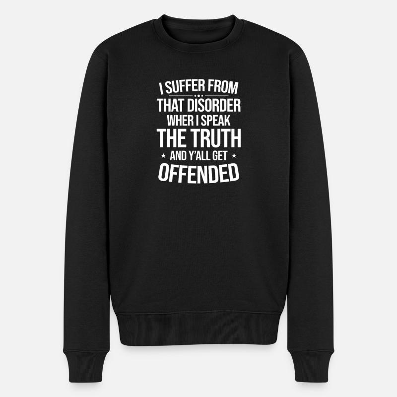 Offensé par l’honnêteté - Pull Premium bio Homme - noir