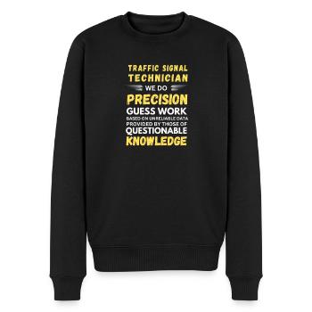 Précision des devinettes de technicien feux de circulation - Pull Premium bio Homme - noir - Devant - Nico (187cm)