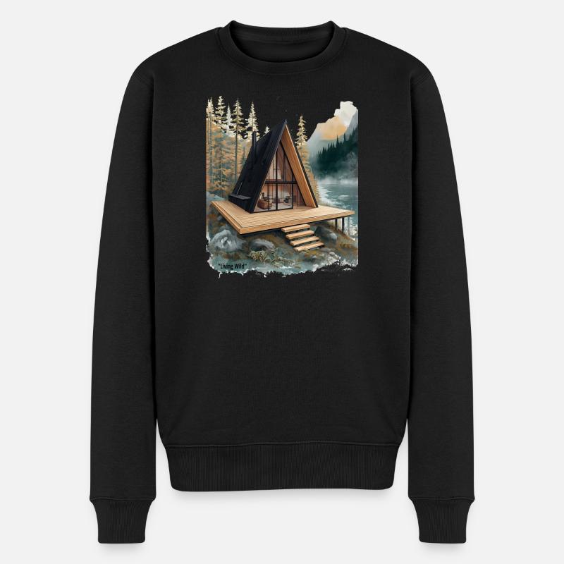 Retraite du lac Aframe - Pull Premium bio Homme - noir