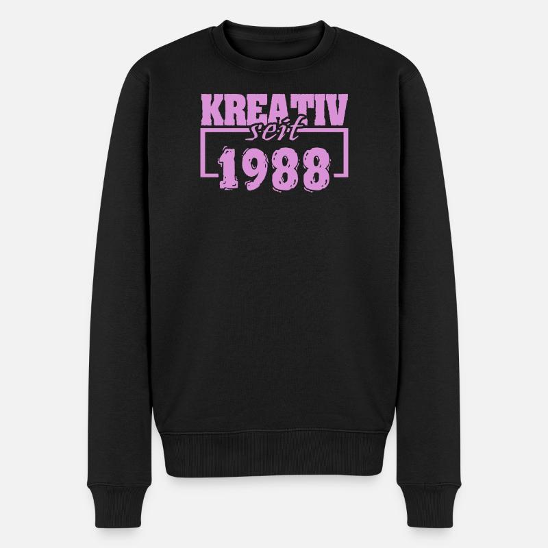 Création 1988 - Pull Premium bio Homme - noir