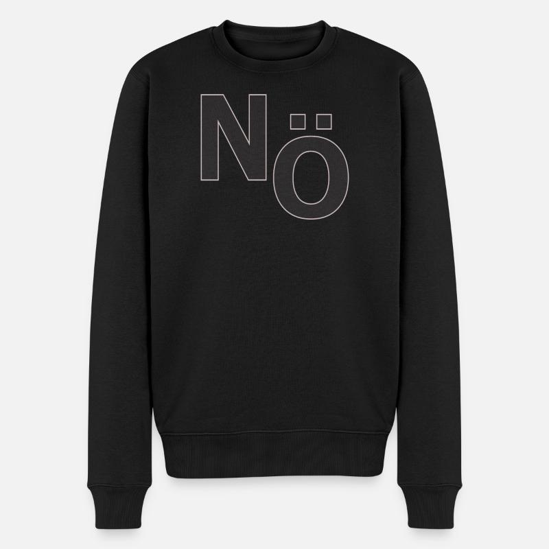 Non – Déclaration typographique minimale - Pull Premium bio Homme - noir