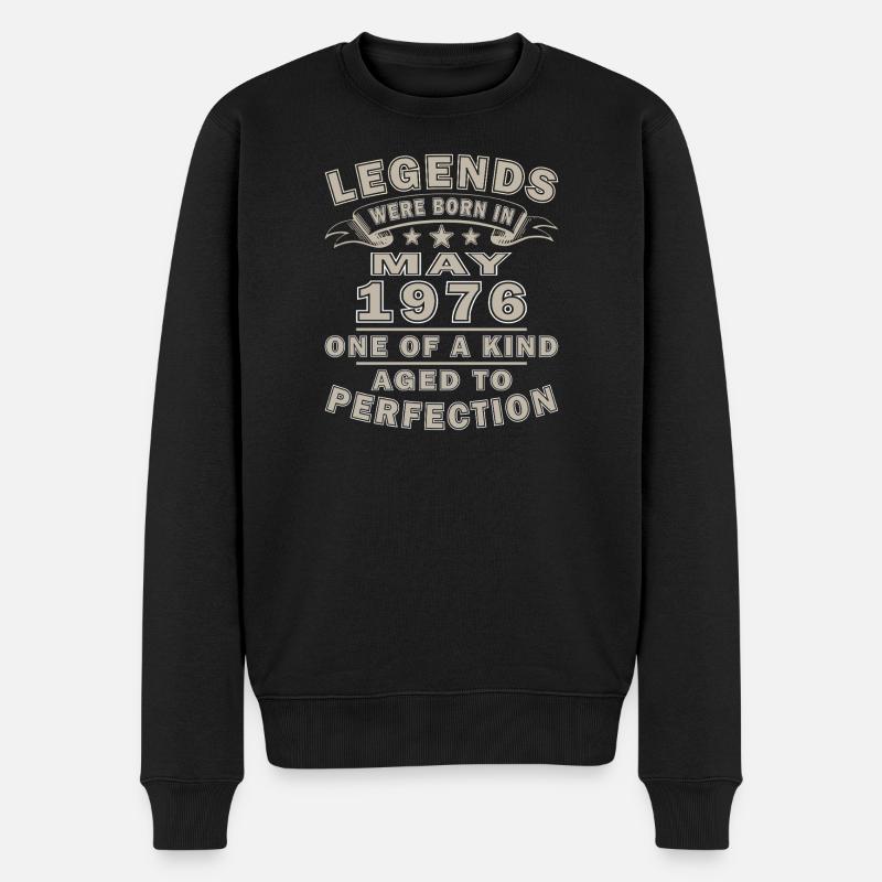 Cadeau d’anniversaire mai 1976 - Pull Premium bio Homme - noir