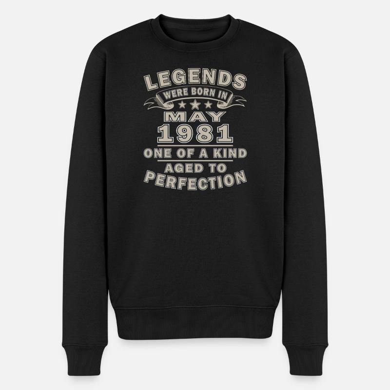 Mai 1981 - Mai 1981 - Männer Premium Bio Pullover - Schwarz
