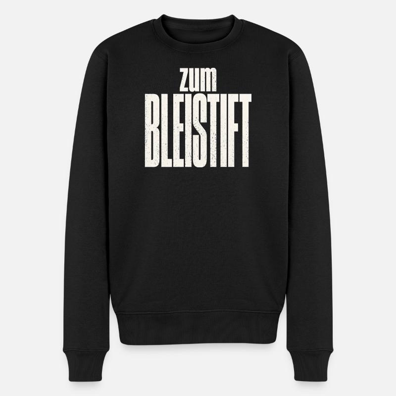 Zum Bleistift - Männer Premium Bio Pullover - Schwarz