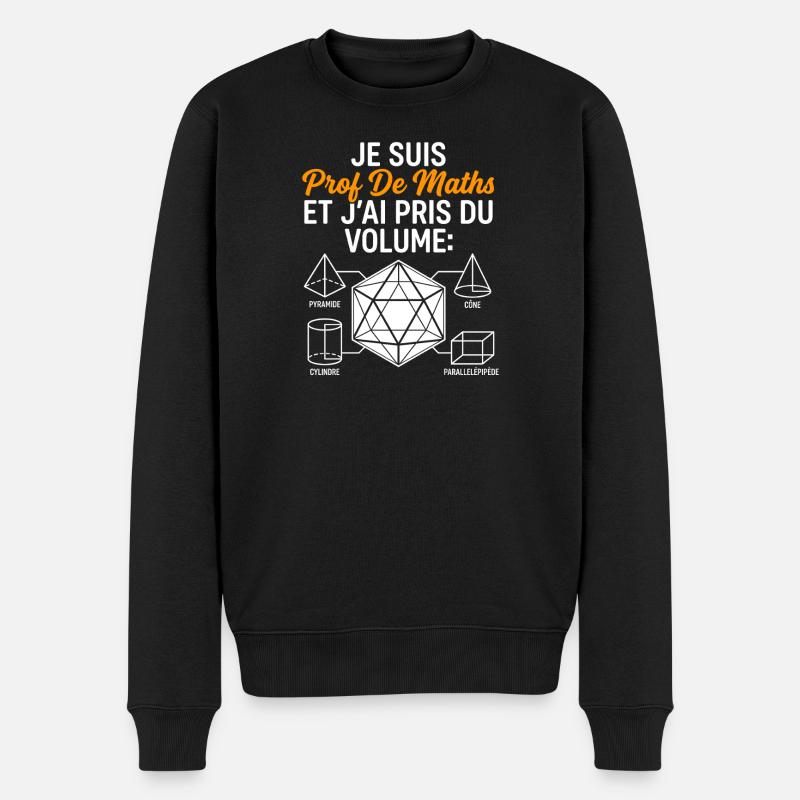 Prof de Maths Volume Humour - Pull Premium bio Homme - noir