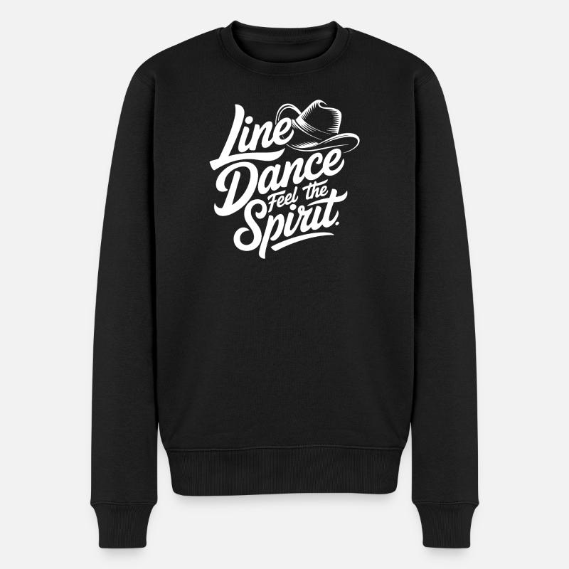 Line Dance Spirit - Pull Premium bio Homme - noir