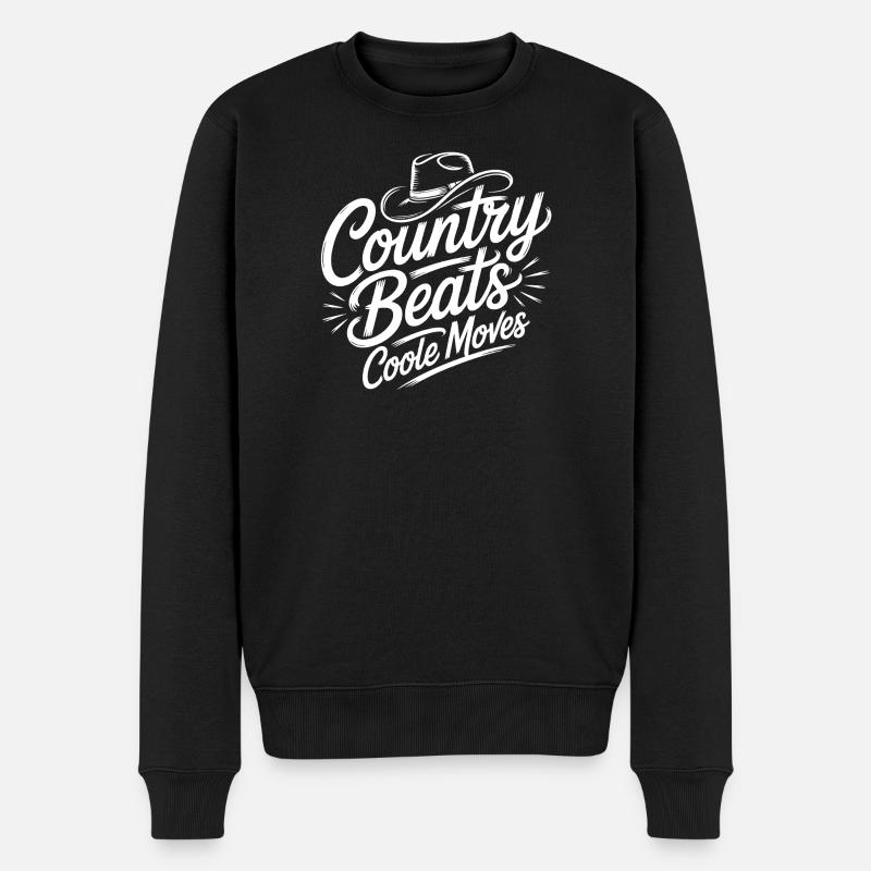 Country Beats Style - Männer Premium Bio Pullover - Schwarz