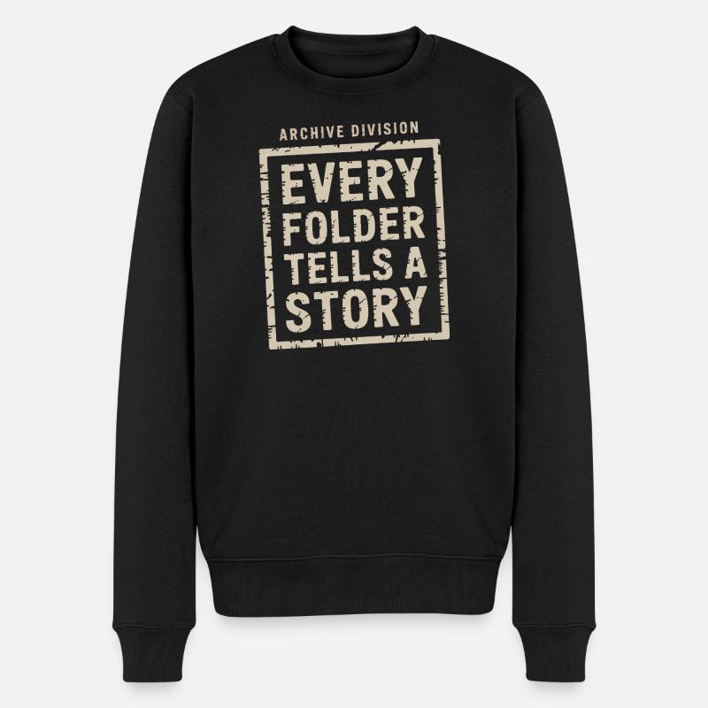 Chaque dossier raconte une histoire - Pull Premium bio Homme - noir