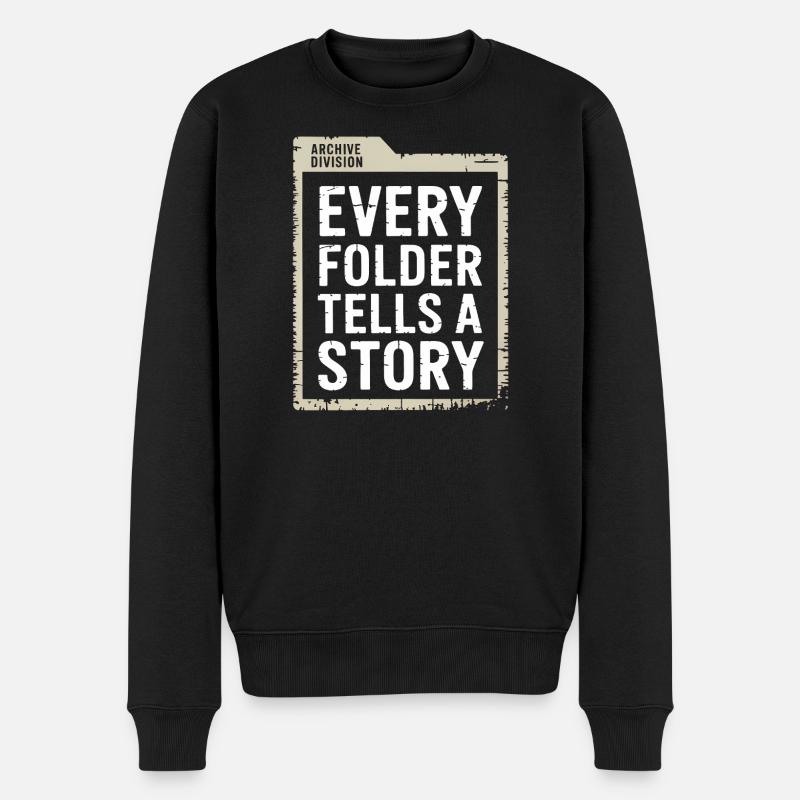 Chaque dossier raconte une histoire - Pull Premium bio Homme - noir