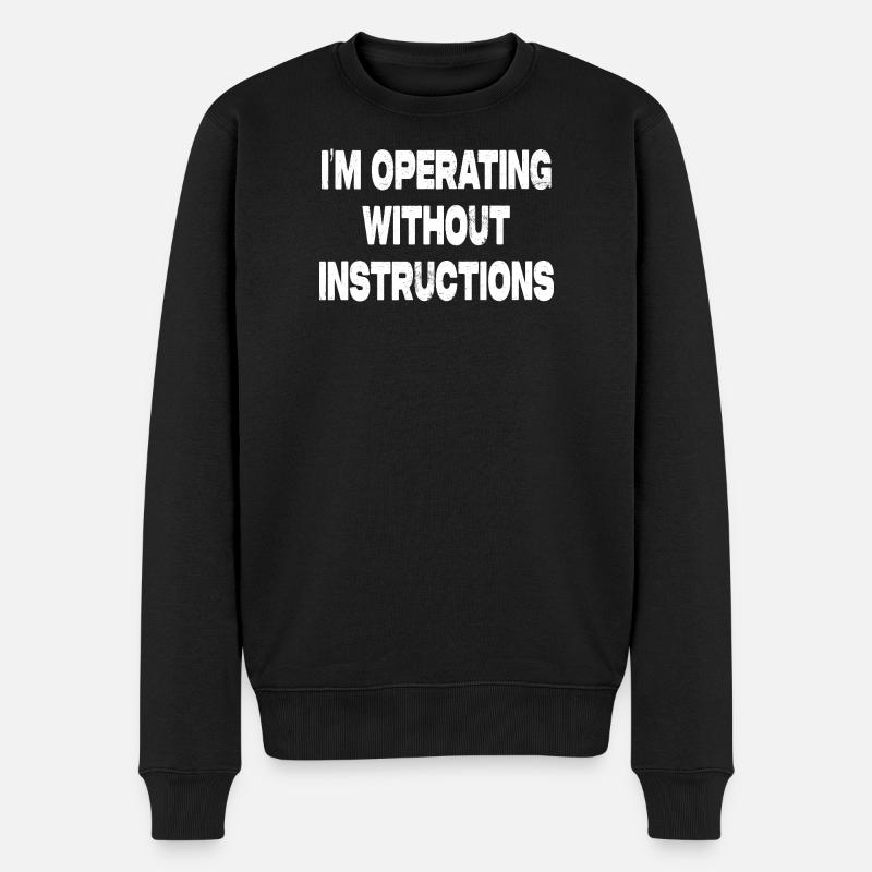 Je travaille sans guide - Pull Premium bio Homme - noir