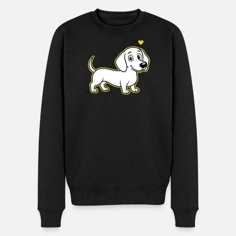 Fritz_the_Sausage_Dog - Männer Premium Bio Pullover - Schwarz