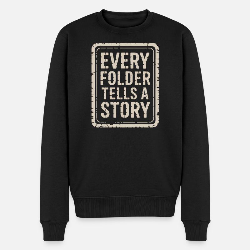 Chaque dossier raconte une histoire - Pull Premium bio Homme - noir
