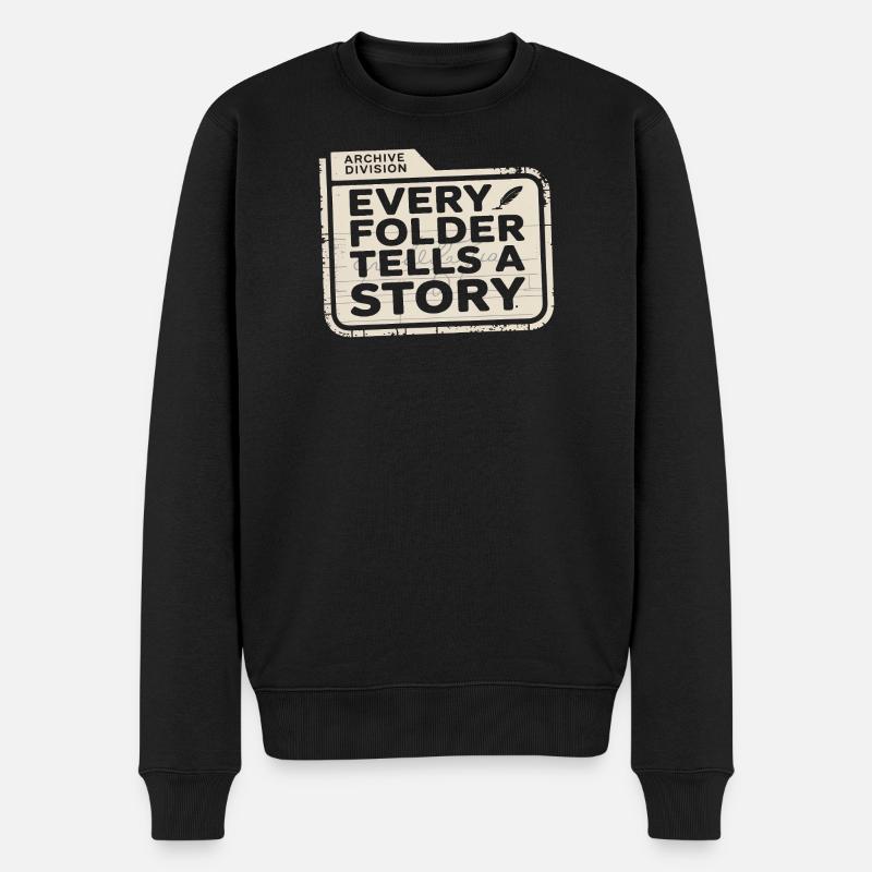 Chaque dossier raconte une histoire - Pull Premium bio Homme - noir