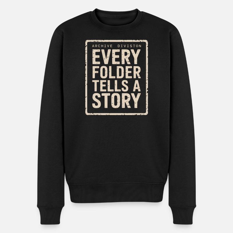 Chaque dossier raconte une histoire - Pull Premium bio Homme - noir
