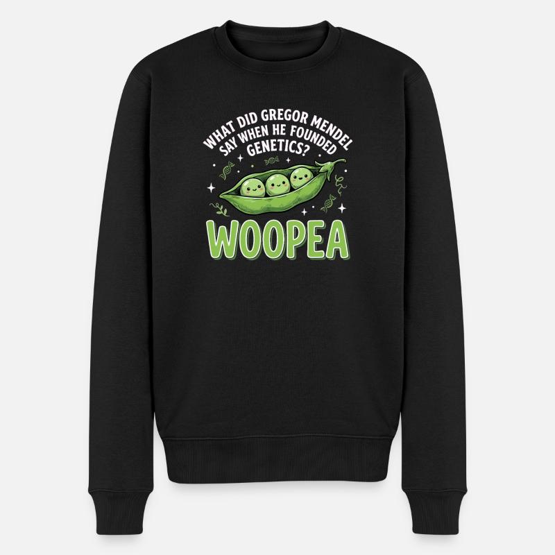 ErbsenGenetik Mendelwitz WOOPEA - Männer Premium Bio Pullover - Schwarz