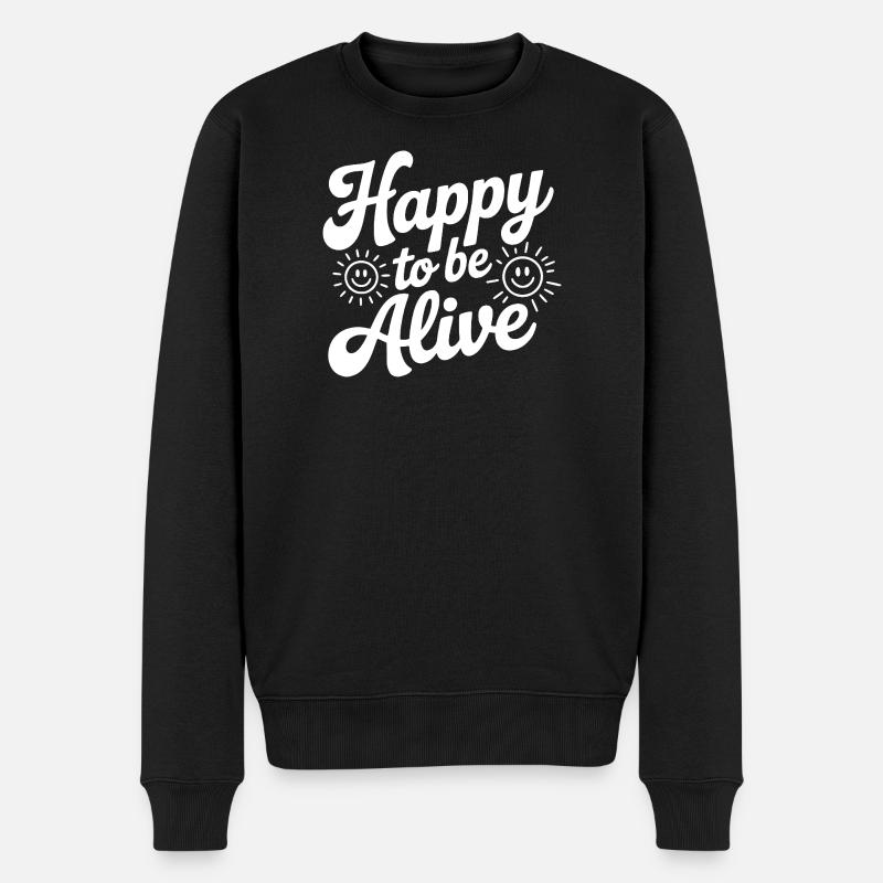 Heureux d’être en vie - Pull Premium bio Homme - noir