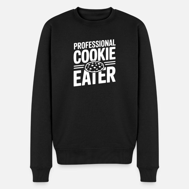 Professional Cookie Eater - Men's Premium Organic Jumper - black