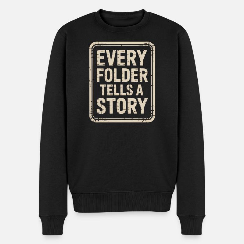 Chaque dossier raconte une histoire - Pull Premium bio Homme - noir