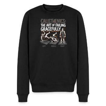 La calisthénie avec grâce - Pull Premium bio Homme - noir - Devant - Nico (187cm)