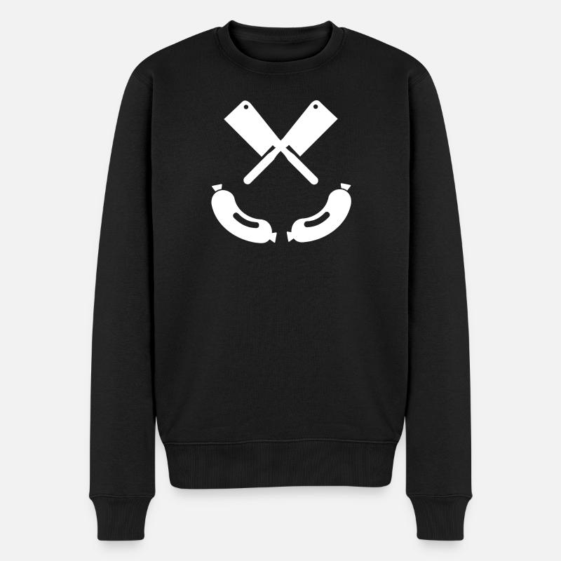 Metzger - Männer Premium Bio Pullover - Schwarz