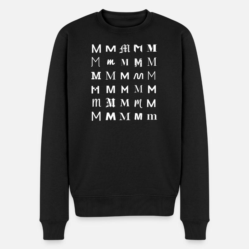 Monogramme M Mosaïque Imprimé - Pull Premium bio Homme - noir