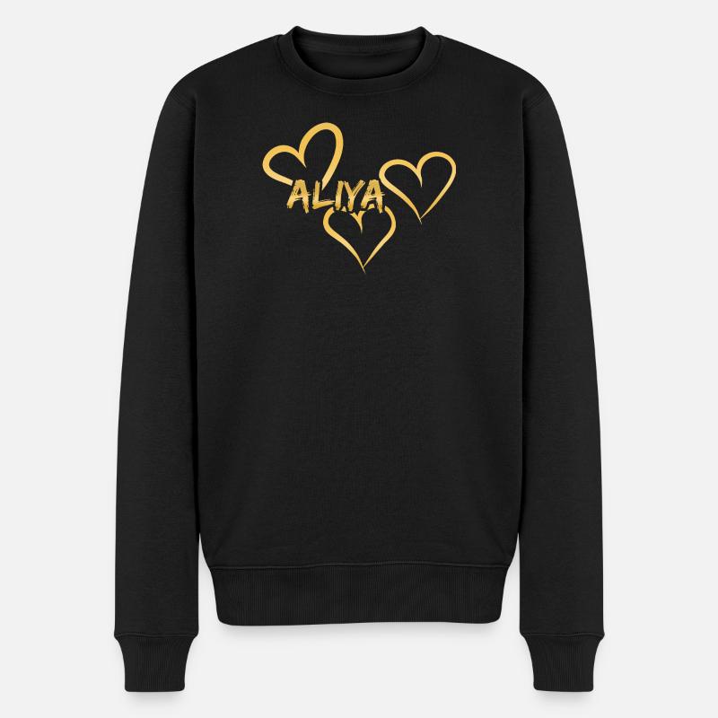 Aliya - Männer Premium Bio Pullover - Schwarz