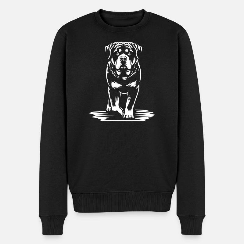 Rottweiler "Black Edition" - Männer Premium Bio Pullover - Schwarz