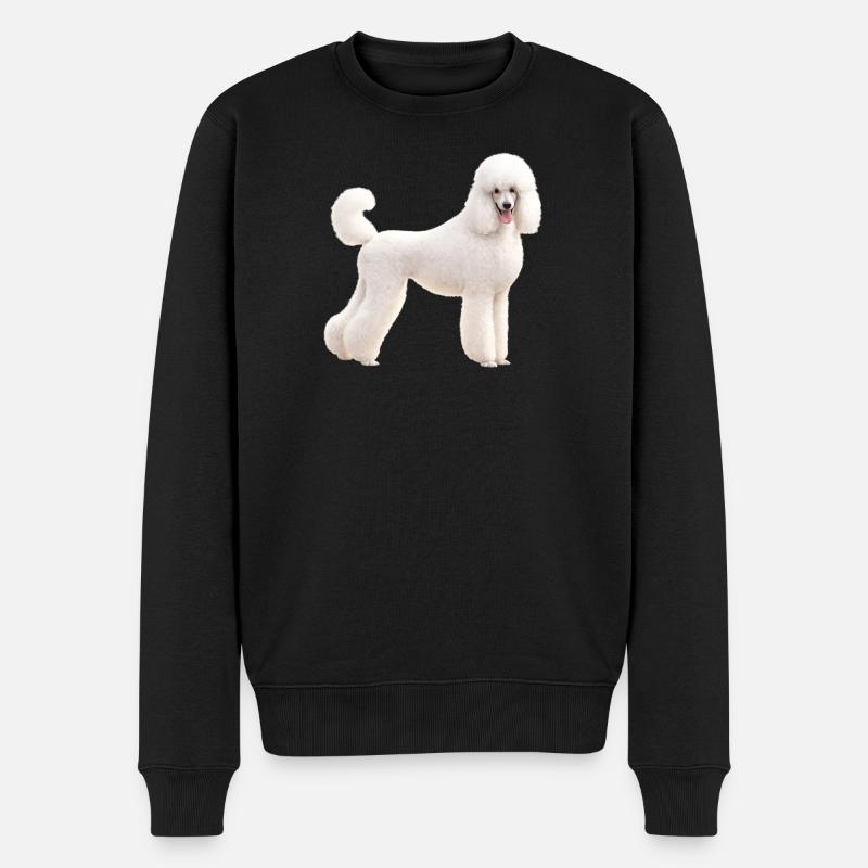 Caniche Grand Blanc - Pull Premium bio Homme - noir
