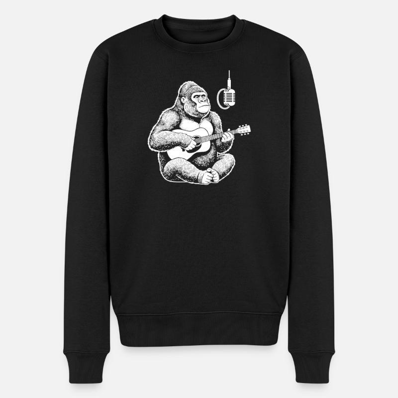 Gorilla Guitar Jam - Pull Premium bio Homme - noir