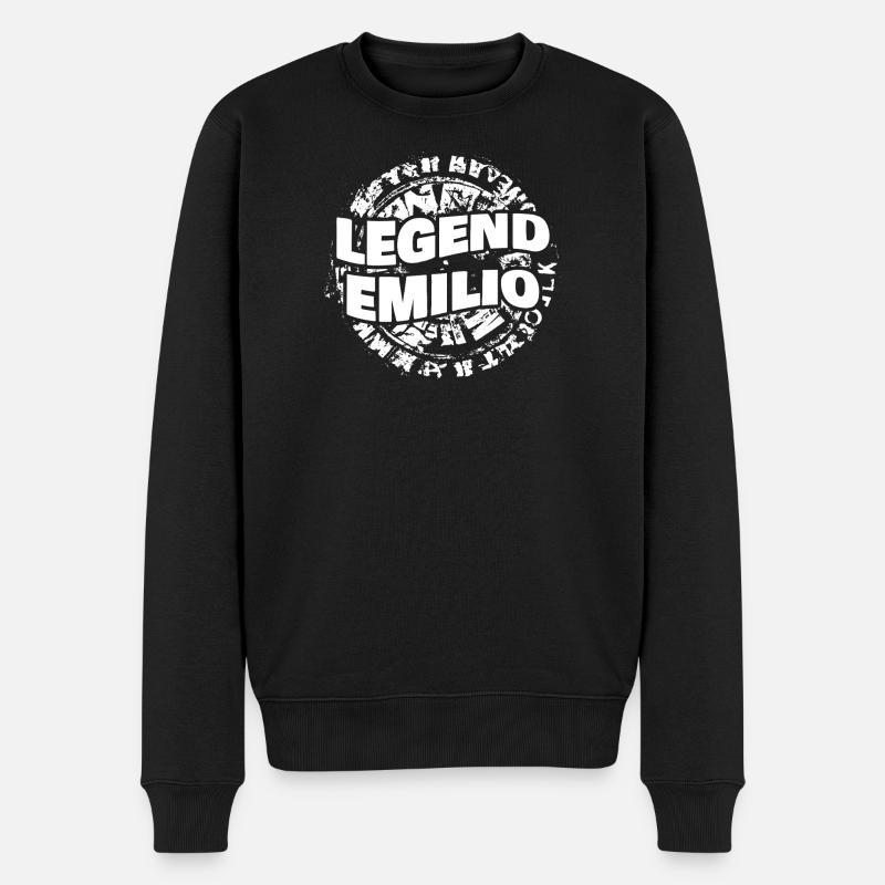 Emilio - Männer Premium Bio Pullover - Schwarz