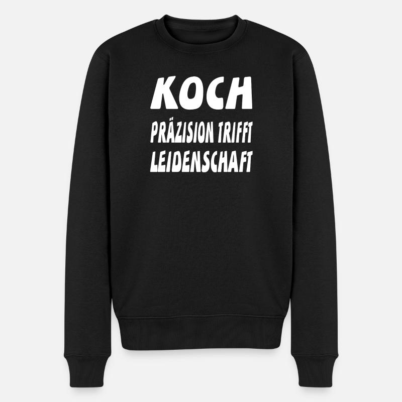 Koch - Männer Premium Bio Pullover - Schwarz