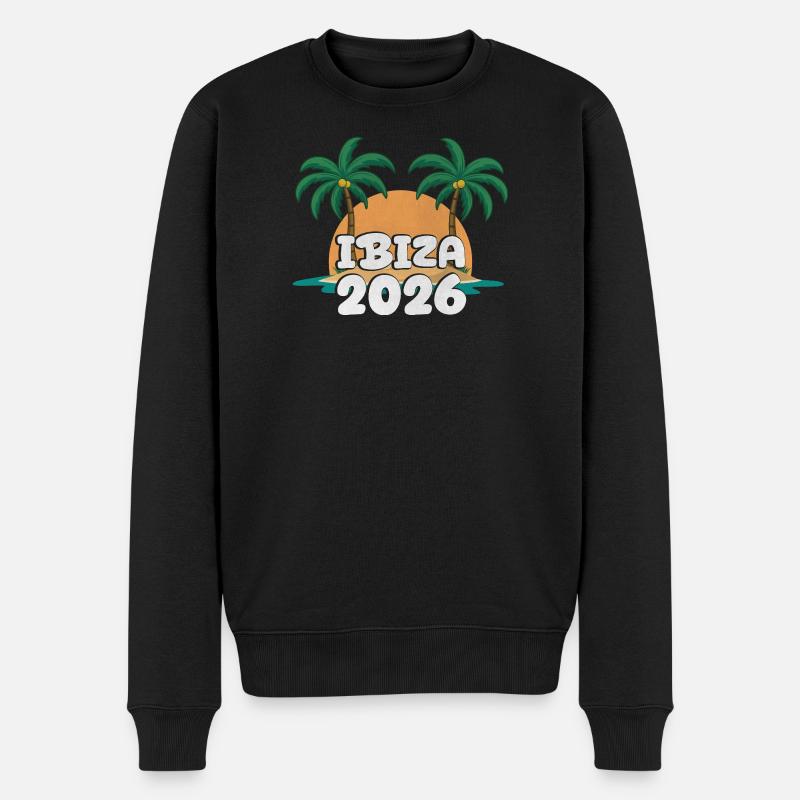 Ibiza 2026 - Männer Premium Bio Pullover - Schwarz