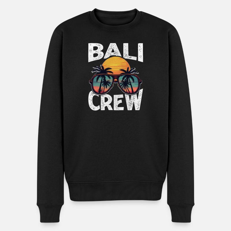 Bali Crew - Männer Premium Bio Pullover - Schwarz