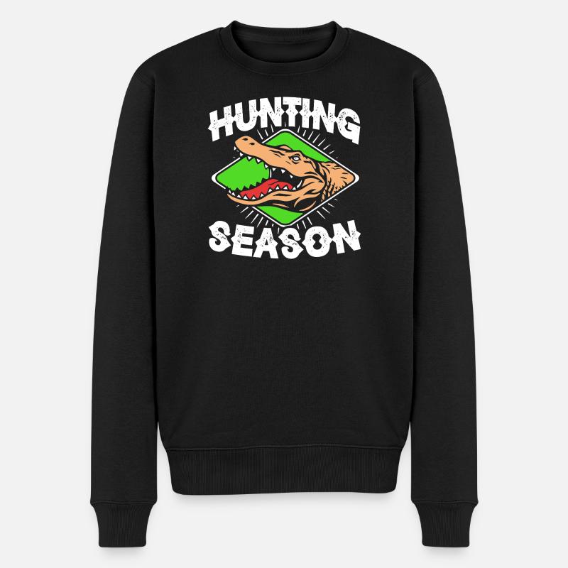 Chasse au crocodile - Pull Premium bio Homme - noir